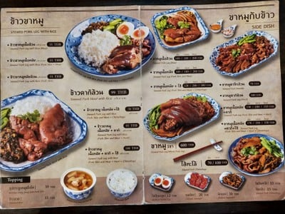 ป้ายราคาหรือสมุดเมนู