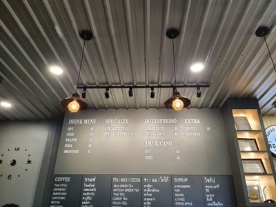 ป้ายราคาหรือสมุดเมนู