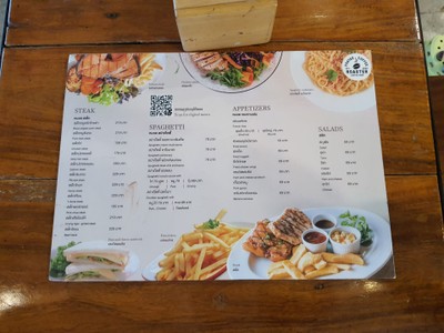 ป้ายราคาหรือสมุดเมนู