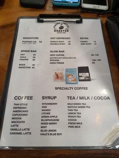 ป้ายราคาหรือสมุดเมนู