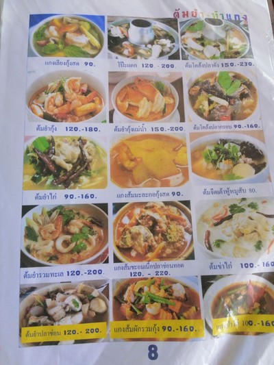 ป้ายราคาหรือสมุดเมนู