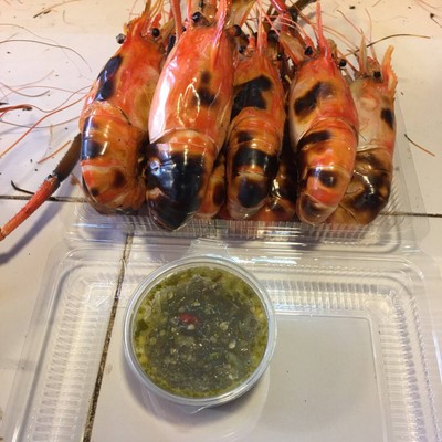 กุ้งเผาตัวโตๆนำ้จิ่มอร่อยมากกกกก