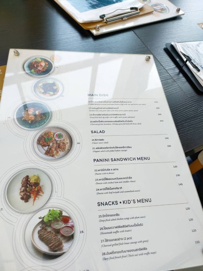 ป้ายราคาหรือสมุดเมนู