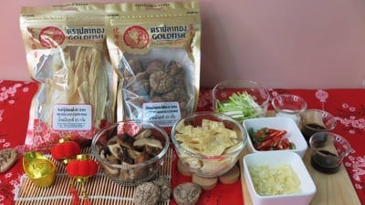 วิธีทำ ผัดฟองเต้าหู้เส้นเห็ดหอม ร่ำรวย มั่งคั่ง สมหวังตลอดปี