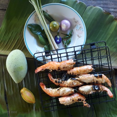 วิธีทำ ยำมะม่วงกุ้งย่าง🥗🦐
