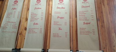 ป้ายราคาหรือสมุดเมนู