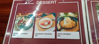 ป้ายราคาหรือสมุดเมนู