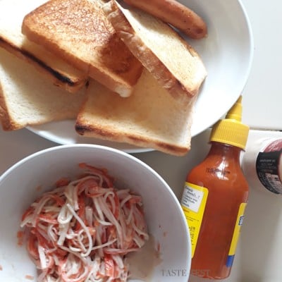 วิธีทำ แซนวิชสลัดปูอัด
🥙🐟🥕