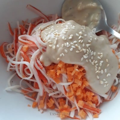 วิธีทำ แซนวิชสลัดปูอัด
🥙🐟🥕