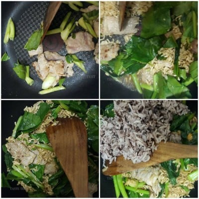 วิธีทำ ข้าวผัดบะหมี่กึ่งฯรสหมูสับ 🍛🍲 วิธีทำ ข้าวผัดบะหมี่กึ่งฯรสหมูสับ 🍛🍲