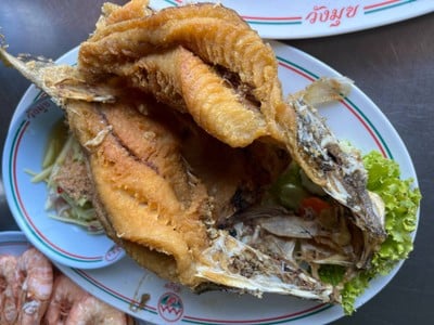 ปลากระพงทอดน้ำปลา