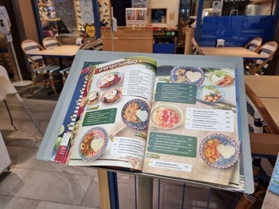 ป้ายราคาหรือสมุดเมนู