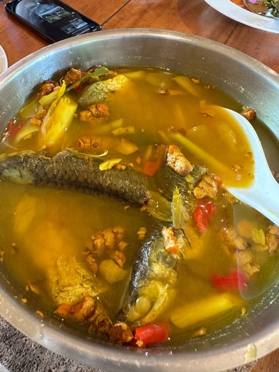 ปลากระบอกต้มส้ม