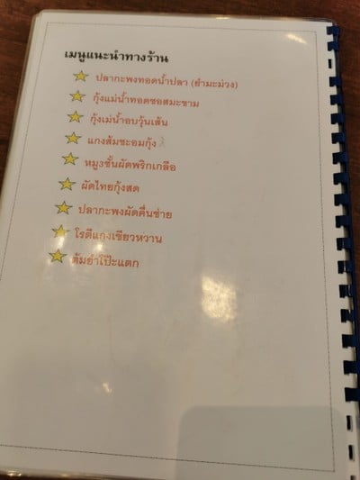 ป้ายราคาหรือสมุดเมนู