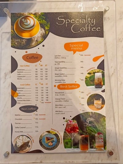 ป้ายราคาหรือสมุดเมนู