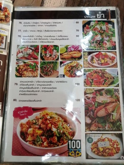 ป้ายราคาหรือสมุดเมนู