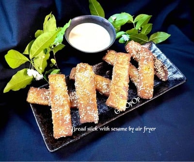 Bread Stick With Sesame By Air Fryer 🍞 #WongnaiCooking 