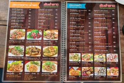 ป้ายราคาหรือสมุดเมนู