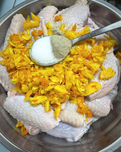 วิธีทำ ปีกกลางไก่ทอดขมิ้น สูตรหม้อทอดไร้น้ำมัน วิธีทำ ปีกกลางไก่ทอดขมิ้น สูตรหม้อทอดไร้น้ำมัน