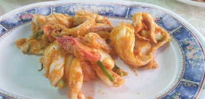 ปลาหมึกผัดไข่เค็ม