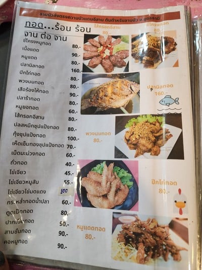 ป้ายราคาหรือสมุดเมนู