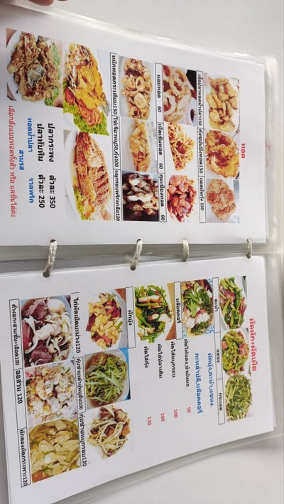 ป้ายราคาหรือสมุดเมนู