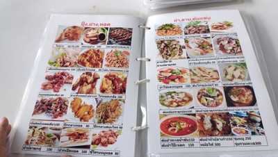 ป้ายราคาหรือสมุดเมนู