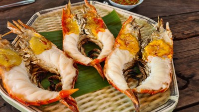 กุ้งใหญ่เผา