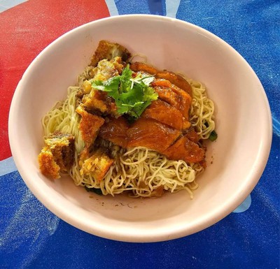 บะหมี่เป็ดย่าง+หมูกรอบ