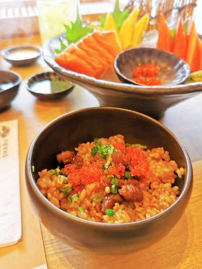 ข้าวผัดมันเนื้อวากิว