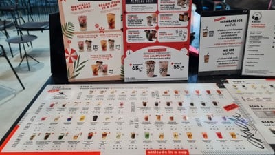 ป้ายราคาหรือสมุดเมนู