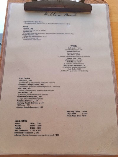 ป้ายราคาหรือสมุดเมนู