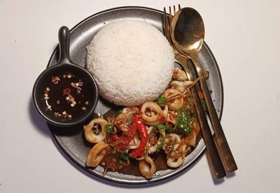 เมนูของร้าน ส้มตำไม่รู้จักเวล่ำเวลา สุขาภิบาล2