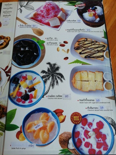 ป้ายราคาหรือสมุดเมนู