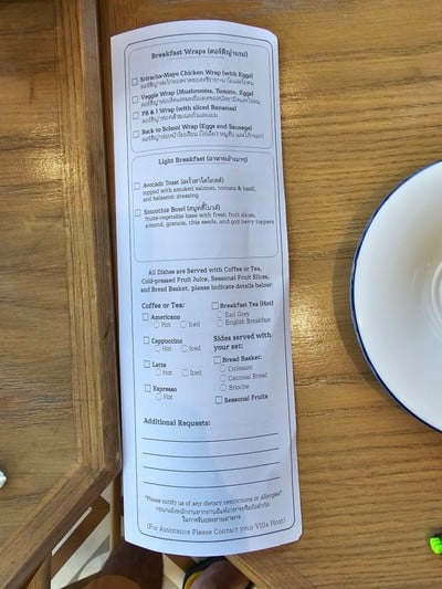 ป้ายราคาหรือสมุดเมนู