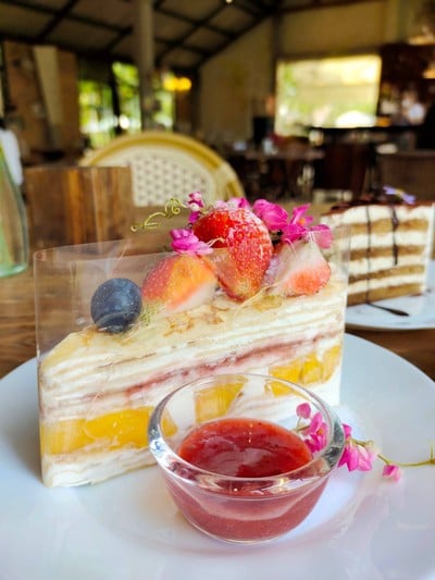 Mixed Fruit Crepe Cake