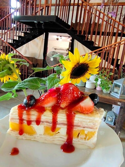 Mixed Fruit Crepe Cake