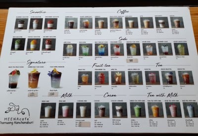 ป้ายราคาหรือสมุดเมนู