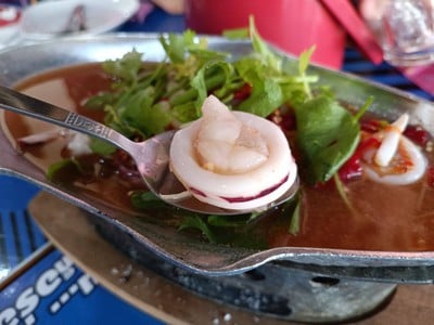 หมึกไข่นึ่งมะนาว