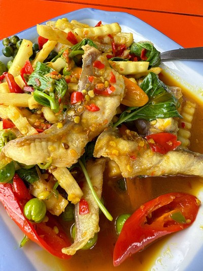 เนื้อปลาฉลามทรายผัดฉ่า