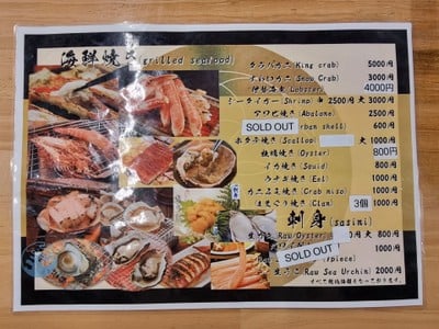 ป้ายราคาหรือสมุดเมนู