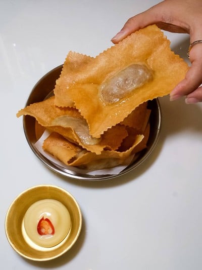 เกี๊ยวอิตาเลี่ยนหมูสับปลาเค็มทอด