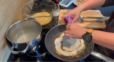 วิธีทำ พาสต้าครีมกุ้ง