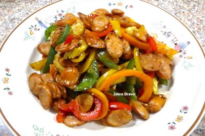 วิธีทำ ผัดไส้กรอก Colorful