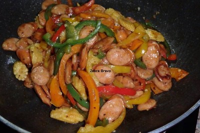 วิธีทำ ผัดไส้กรอก Colorful