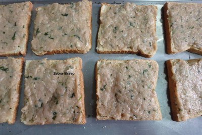 วิธีทำ แซนวิชขนมปังหน้าหมู