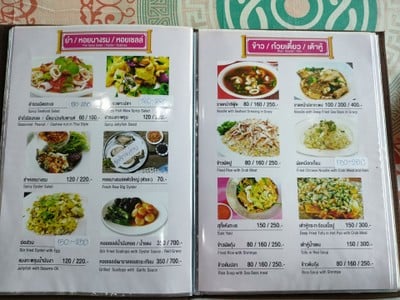 ป้ายราคาหรือสมุดเมนู