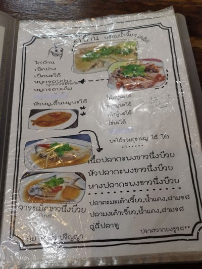 ป้ายราคาหรือสมุดเมนู