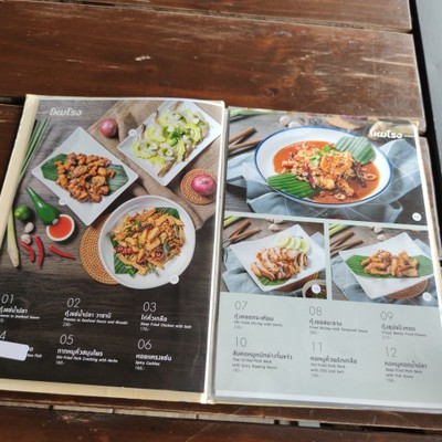 ป้ายราคาหรือสมุดเมนู