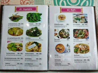 ป้ายราคาหรือสมุดเมนู